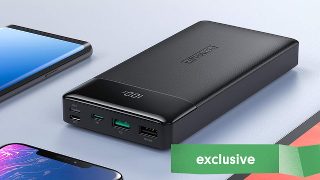RAVPower Portable Charger 20000mAh PD 3.0 Power Bank | $35 | Amazon | Clip the $5 coupon and use code KINJACBE